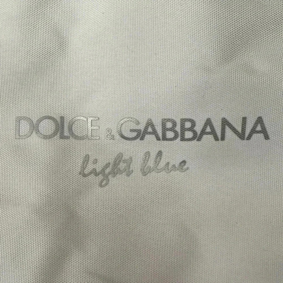 NWOT DOLCE & GABBANA 2012 LIGHT BLUE Women’s Large White Tote Blue Handles - Picture 2 of 4